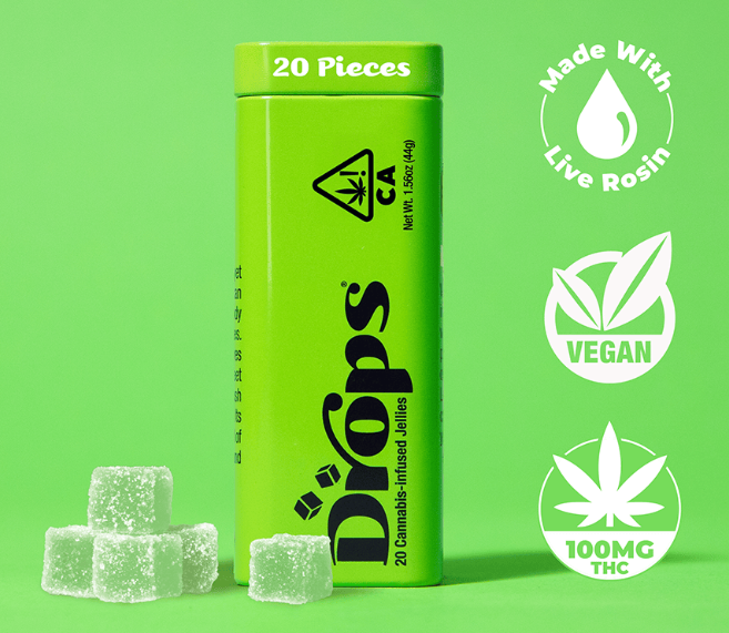 Drops Balanced Gummies | Lime-Hybrid | 100mg D9 / Balanced Gummies